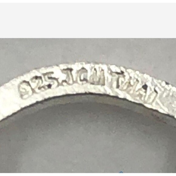 Pink Cubic Zironia Heart Sterling hoops Huggie Earrings love jewelry by JCM - Picture 6 of 8